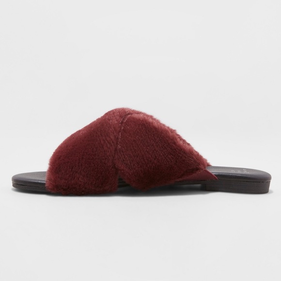 🌸4/$25🌸 Frannie Crossband Faux Fur Slide Sandal - Picture 3 of 3